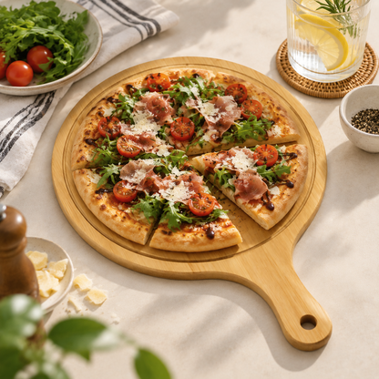 Bamboo Pizza Board & Charcuterie Serving Tray